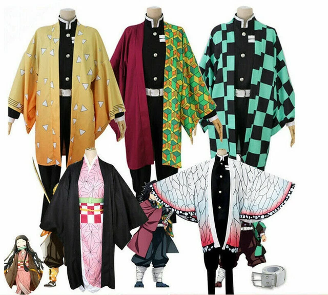 Halloween Cosplay Demon Slayer Kamado Nezuko Tanjiro Party Costume Wigs Outfit