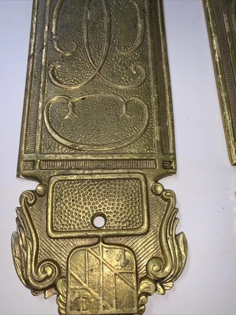 Vintage Virginia Metalcrafters Door Push & Peep Hole (Up And Down Motion) 2