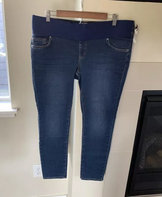 Topshop Maternidad Jeans Leigh MOTO DENIM Azul Tobillo Mujer Talla 16 L30