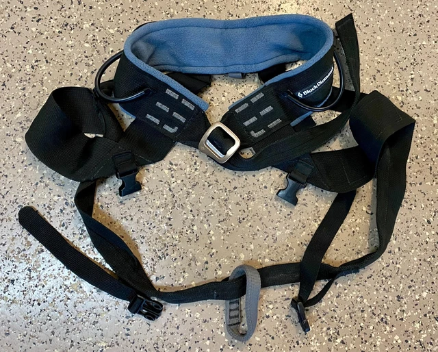 Black Diamond Climbing Harness Women's Size Medium BLUE Clean