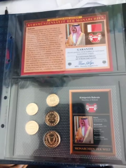 Monarchien der Welt KMS Kursmünzensatz der MONARCHEN Bahrain *012