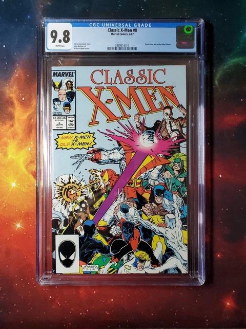 Classic X-Men #8 Cgc 9.8 Wht Chris Claremont Story Wrap Around Cover 