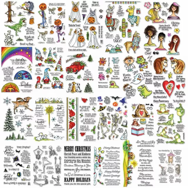 Various Stamps Helloween Greetings Craft Scrapbooking Album DIY Embossing