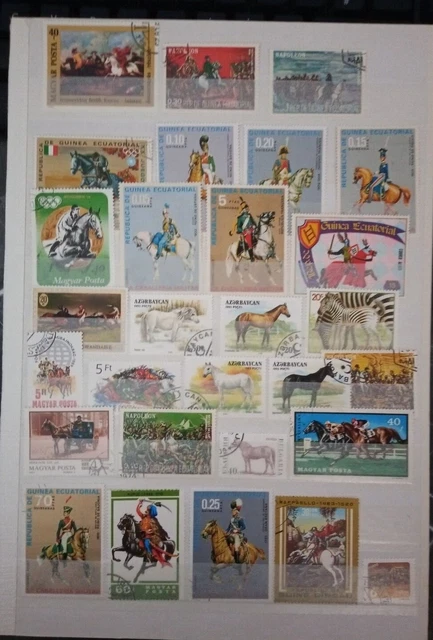 Pferde Pferdekutschen Reiter Briefmarken Stamps Timbres Sellos