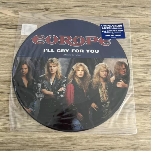 EUROPE - I'll Cry For You 1991 12" Picture Disc Ltd Edition NM