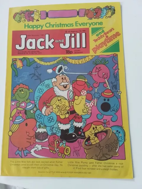 Vintage Jack and Jill Comic 26 Dec 1981 Christmas Issue VGC