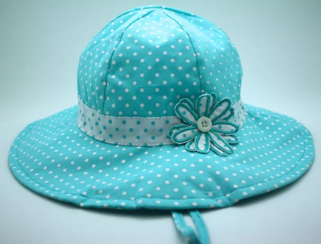 4 Little Ducks - Summer Hat - Brand New - Aqua Spot Design