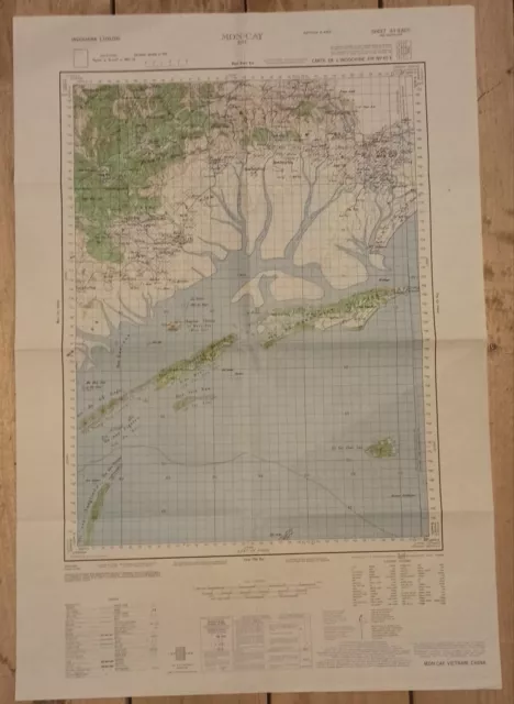 Carte topo Armée Française Datée  1953 Secteur Mon-Cay  Est - Indochine