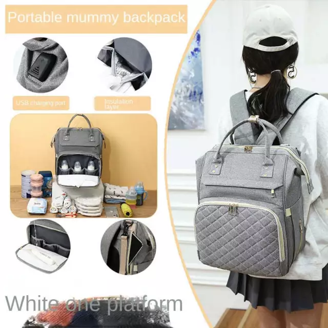 Large Capacity Mummy  Maternity Diaper Double Shoulder Travel Foldable Backpack