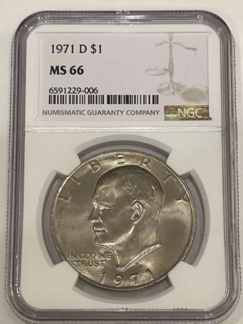 1971 D Eisenhower Dollar NGC MS66