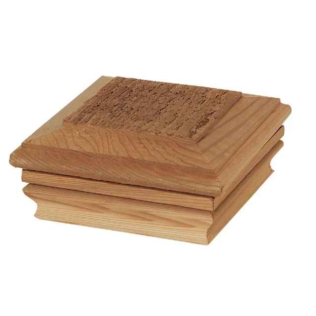 Oradores de cubierta de 4 pulgadas x 4 pulgadas Tapa de poste superior plana Cedar Hatteras 72258 oradores de cubierta