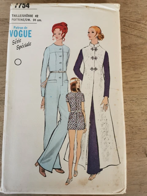Patron De Couture Vintage Vogue 1967 B38 Veste Et Robe Par John Cavanagh - Taille 38, Neuf Non Découpé, échelle Complète