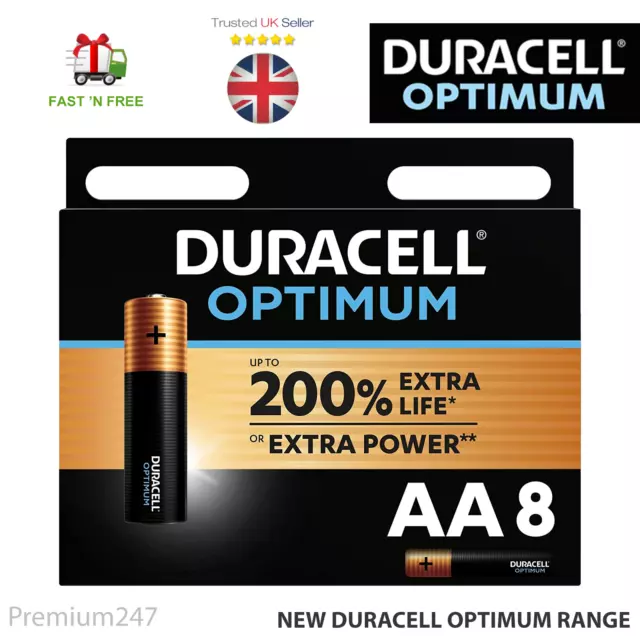 8 x Duracell AA Ultra Power Alkaline Batteries Duralock LR6 MX1500 MN1500 MIGNON