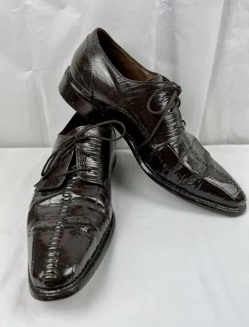 Fratelli Footwear Crocodile Leather Oxford Dress Shoe Mens 10.5M Brown 2