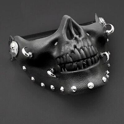 Steampunk Biker Skull Horn Spike Men Mask Masquerade Cosplay