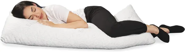 EnerPlex Body Pillow for Adults - Adjustable 54 x 20 Inch Long Pillow Shredded &
