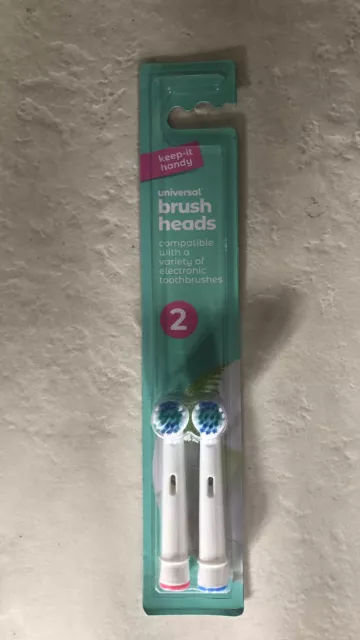 Electric Toothbrush Universal Heads Pack Of 2