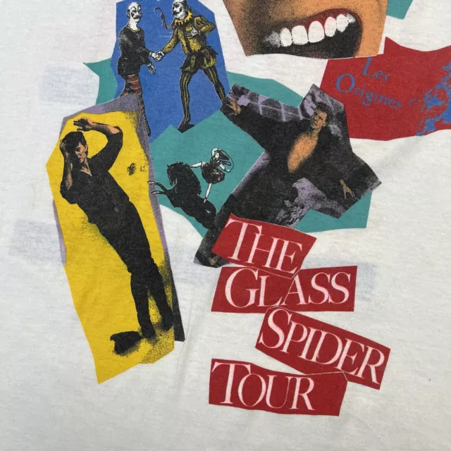 Vintage 80s David Bowie “The Glass Spider” 1987 Tour Size L Shirt Band 3