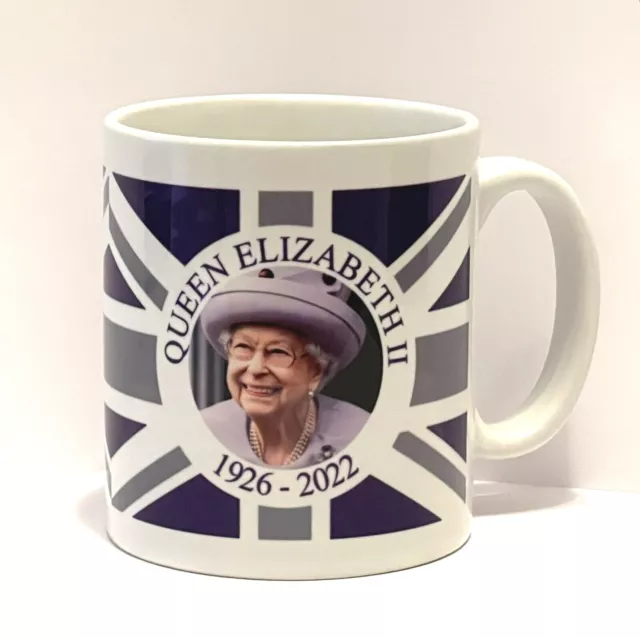 Queen Elizabeth II 1926 - 2022 mug Keepsake Royal Memorabilia Purple/Silver Grey 2