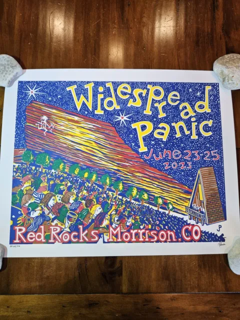 Widespread Panic Red Rocks June 23-25th 2023 Jim Pollock AE Signed #/100 Poster