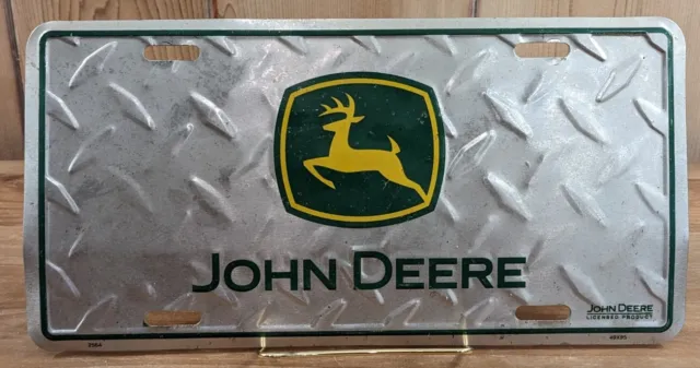 John Deere Stamped Aluminum Vanity License Plate Tag Licensed Product 49X95