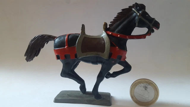 Cheval Figurine Starlux Moyen Âge - Échelle 1:32 - Plastique - État Bel - Fabriqué En France