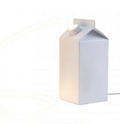 Lampada Led da Tavolo Moderna Bianca Mod. Cartone Latte Milk Glow Design Seletti