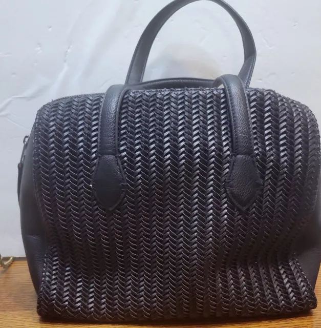 Basket Weave Tote Handbag - Universal Thread Black