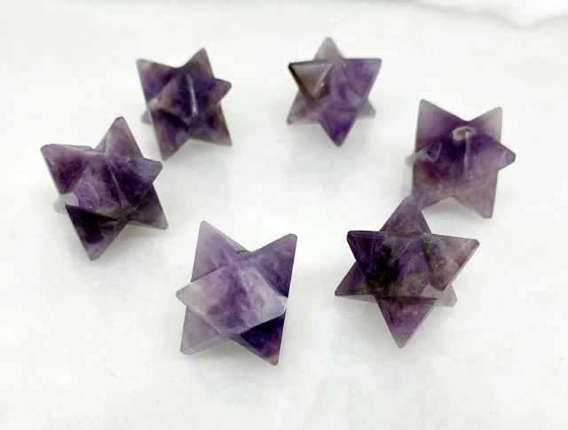 Amethyst Merkaba Star Sacred Geometry Reiki Healing Crystal Grid Star of David