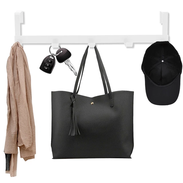Clothes Towel Coat Over Behind Metal Hook Rack Organizer Holder The Door Hanger