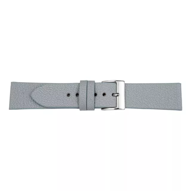 Watch Strap Goat Leather Grey From Pebro - 14, 16, 18, 20, 22 mm