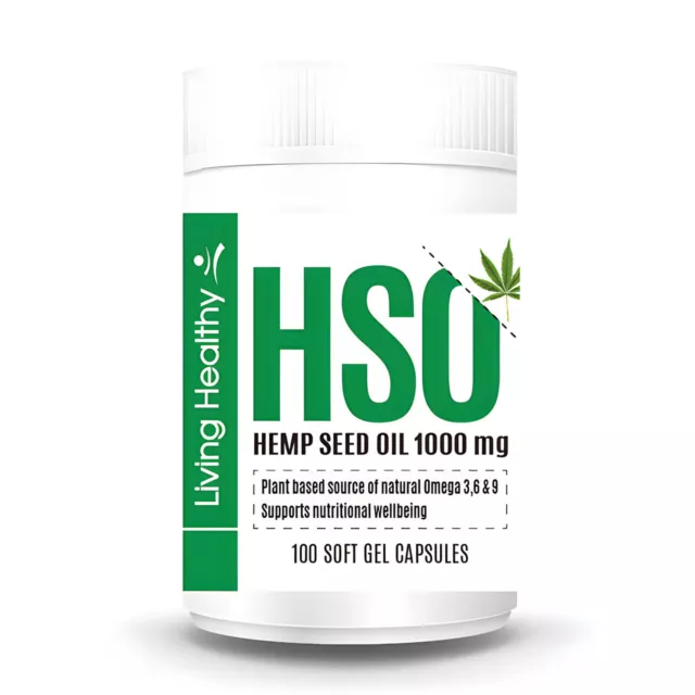 Living Healthy Hemp Seed Oil 1000mg 100 Capsules