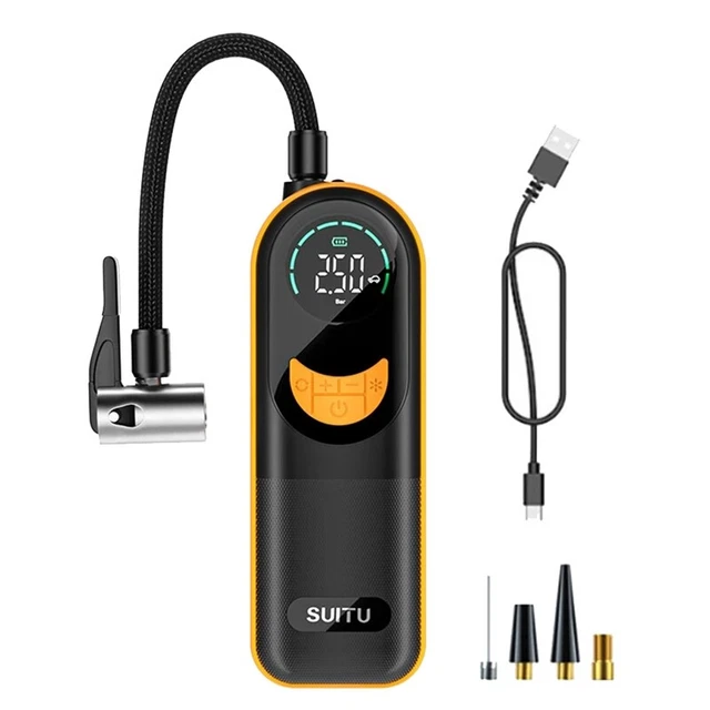 Red dsfen Compresseur d'air sans fil Pompe de gonflage de pneu portable
