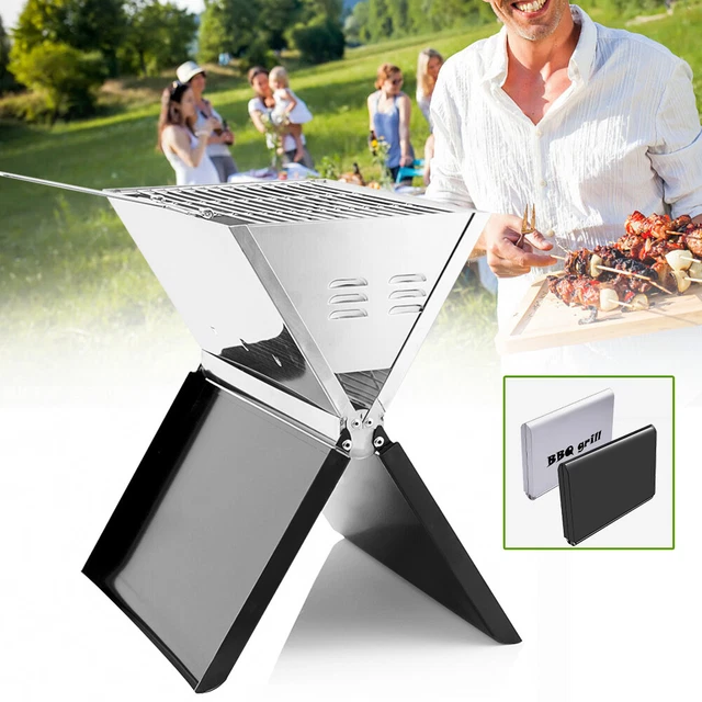 Grill Holzkohlegrill Klappgrill Standgrill Campinggrill Tischgrill aus Edelstahl