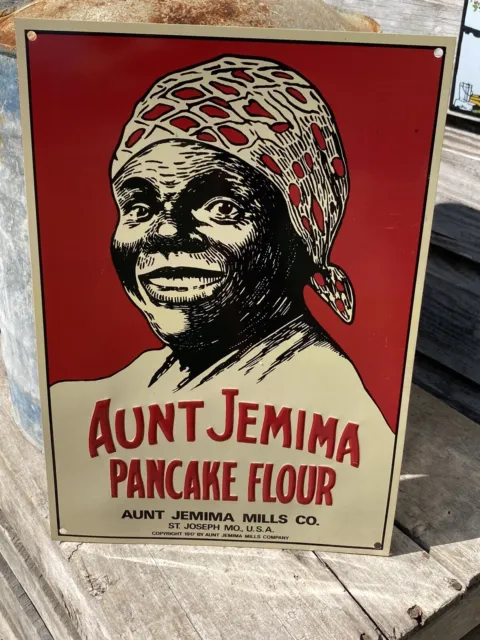 Jemima Flour Sign Metal Advertising St. Joseph, Missouri MO ￼ Americana country