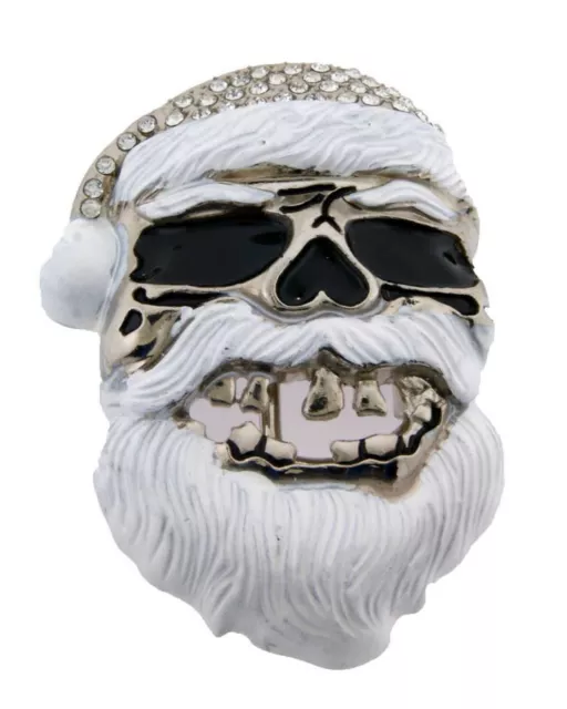 Skull Belt Buckle Santa Claus Christmas Party Gift New Men Women Halloween White