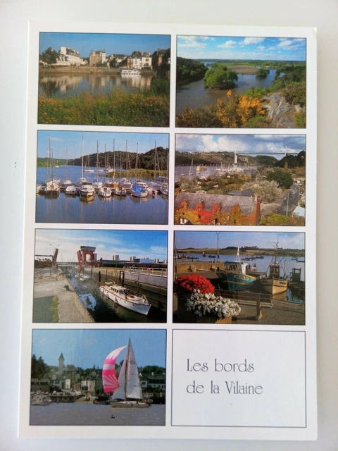 Les bords de la Vilaine postcard colours de Bretagne 56 VGC