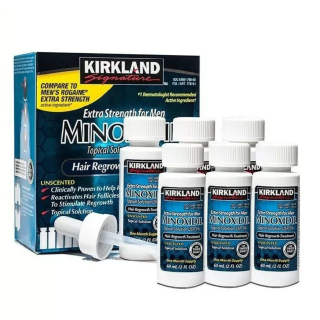 Kirkland Minox 5% Hair Regrowth Treatment For Men 6 Months Supply EXP 02/2025