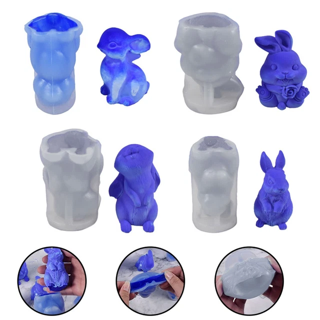 Molde de velas conejo decoración materiales de alta calidad nuevos prácticos