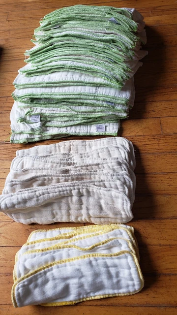 Lot of Clotheez Cotton Prefolds (24) + Liners (18)