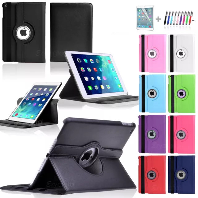 360°Rotating Smart Flip Leather Case Cover For New iPad Mini 3 3rd Gen