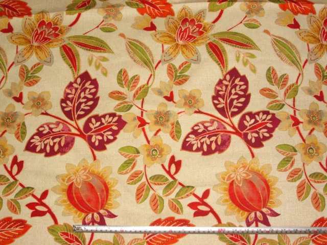 'KAMALA' ORCHID, PRESTIGIOUS Tex. Jacobean Floral Linen Blend Fabric, 0 ...