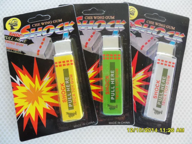 1 X Electric Shock Shocking Chewing Gum  Buy 2 Get 1 Free Shock Gum