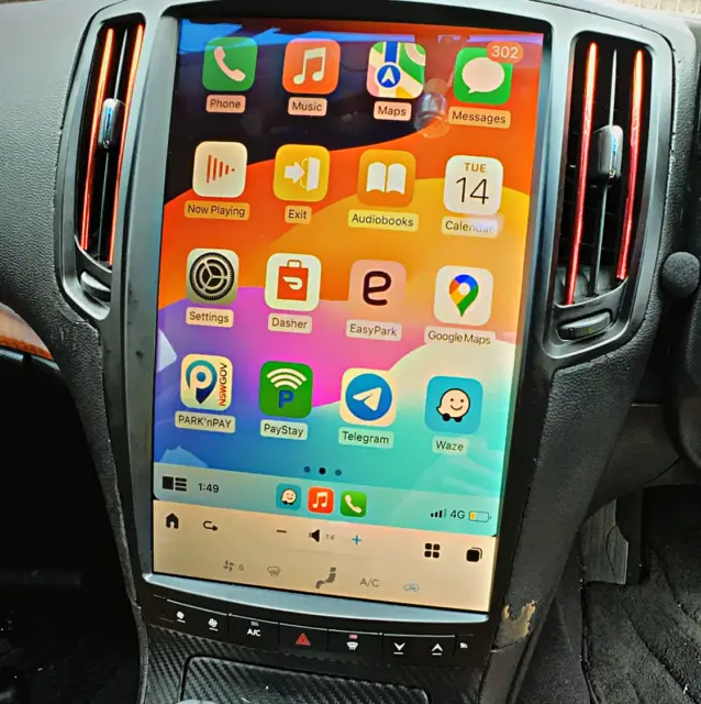 For Infiniti G37 2007-2013 Wireless Apple CarPlay & Android Auto 14.5" Screen