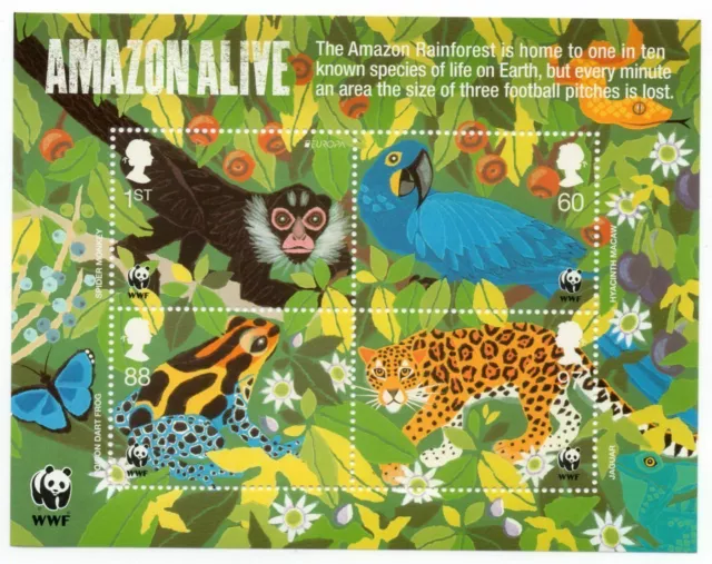 SG MS3172 2011 ANIMALS, WWF 50th ANNIVERSARY MINIATURE SHEET UNMOUNTED MINT GB.