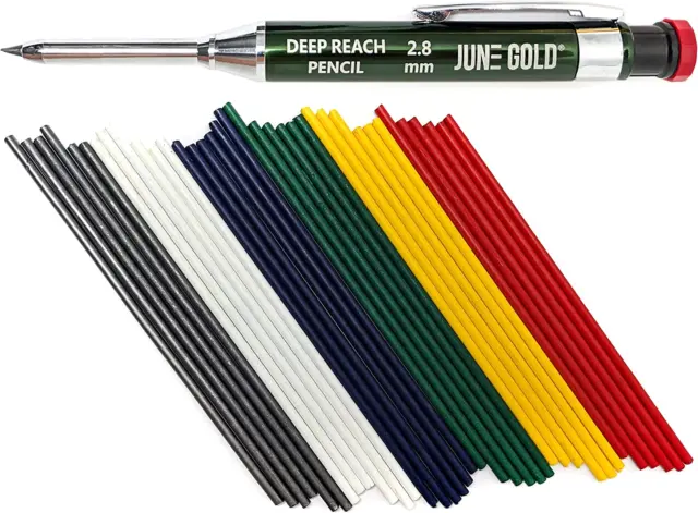 Deep Reach Mechanical Pencil with 36 Colored Refills and Sharpener