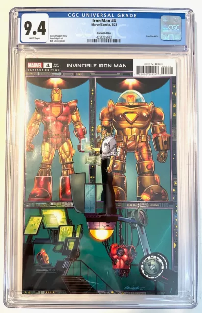 Marvel Invincible Iron Man #4 Bob Layton Connecting Variant Cgc 9.4 I2023