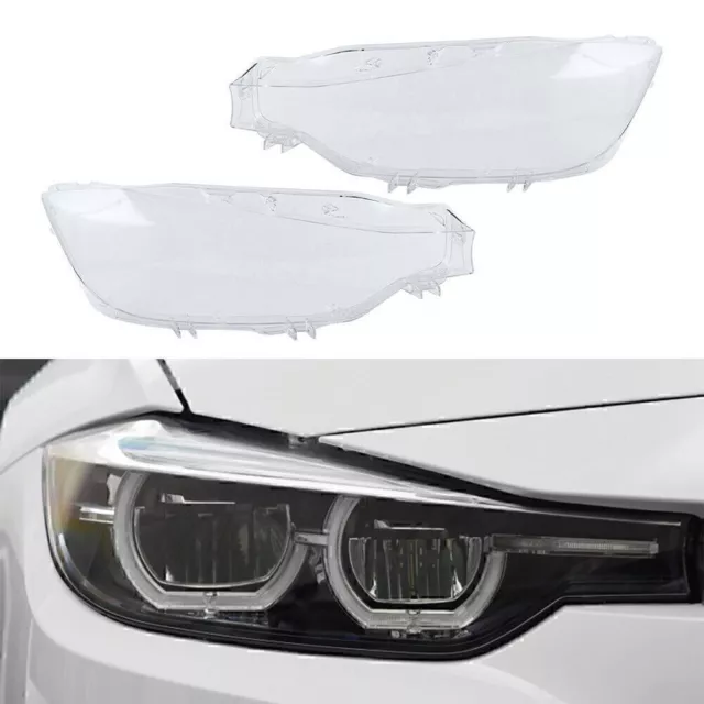 Auto Shell Clear Lampshade Headlight Lens Cover For BMW 3 Series F30 F31 2016-18