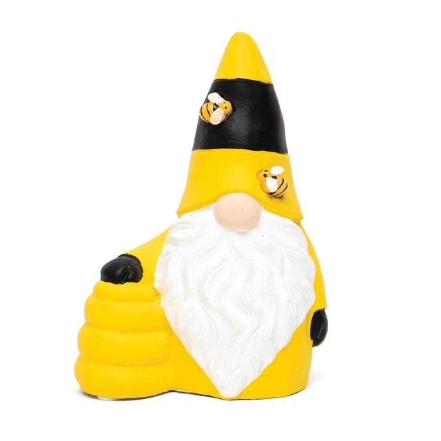 Bee Gnome A3100 Concrete Indoor Outdoor Garden Figurine Yellow 5.75" H