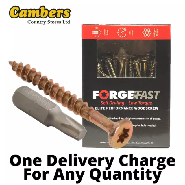 QUALITY ForgeFast Elite Low Torque Multi Purpose Torx Head Wood Screws ALL SIZES